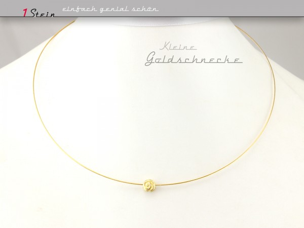 Draht-Collier | Brautschmuck | kleine goldene Schnecke