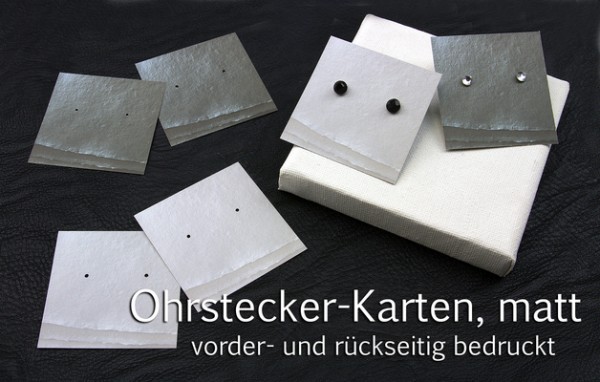 Schmuck Präsentation | Ohrstecker Träger, Quadrat | Optik edles Papier