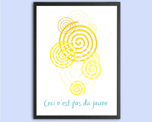 Art Print | Ceci n'est pas du jaune, René Magritte