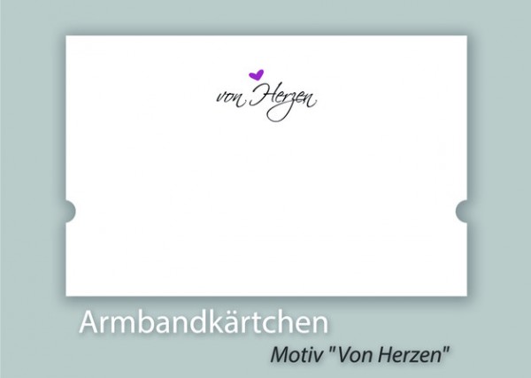 Armbandkarten | Display mit Motiv *VON HERZEN*