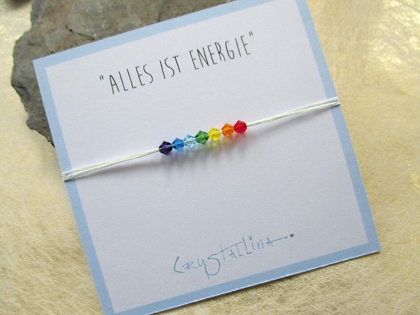 Wunscharmband ENERGIE | Chakra, 7 Farben mit Swarovski-Kristallen