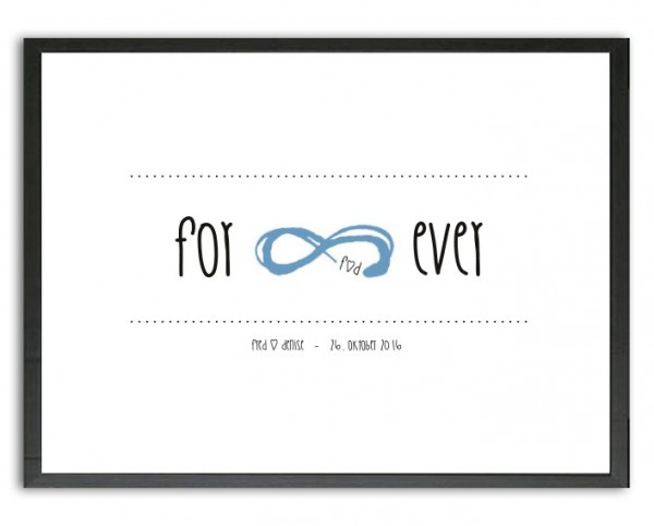 Typo Druck | Hochzeit, infinity symbol, Namen