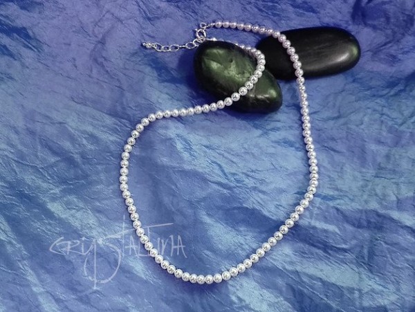 Perlencollier | Hochzeit | mit Swarovski® Perlen | Weiß