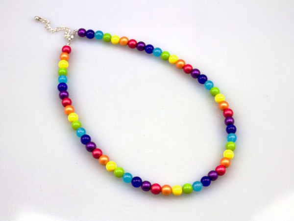 Halskette | Collier | Regenbogen-Schmuck | Symbolfarben, Chakra