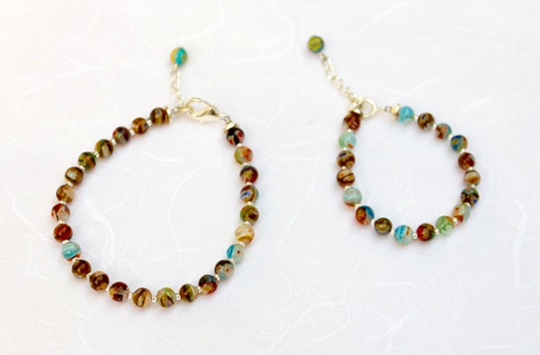 Armbandset | Schmuckset | Millefiori | Mutter und Tochter Armbänder
